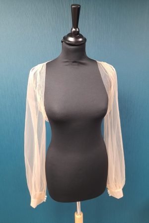 Champagne Tulle Bridal Jacket - Size UK16