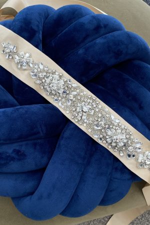 Bridal Belt - Champagne and Pewter