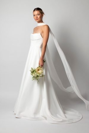 Bridal Neck Scarf - Chiffon / Ivory